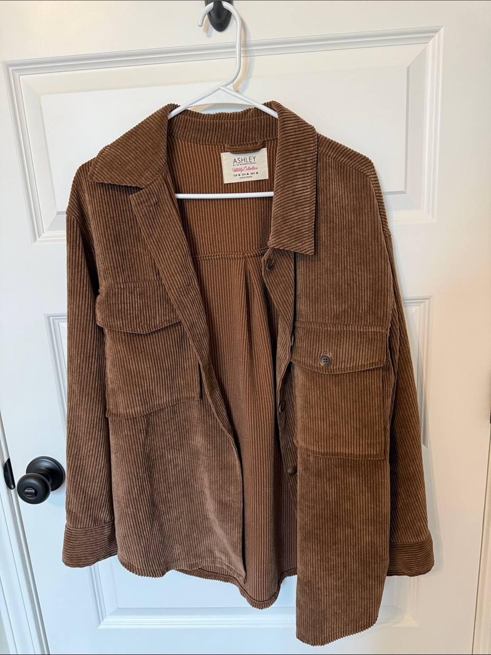 Ashley By 26 International Brown Corduroy Overshirt Jacket